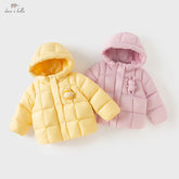 Girls Hooded Duck Down Coat – Waterproof Winter Jacket